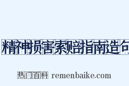 精神损害索赔指南造句是什么意思的图片